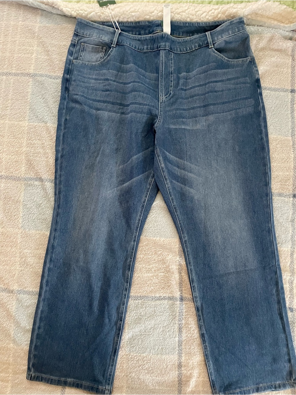 HALARA Women's Relaxed Fit Blue Denim Jeans